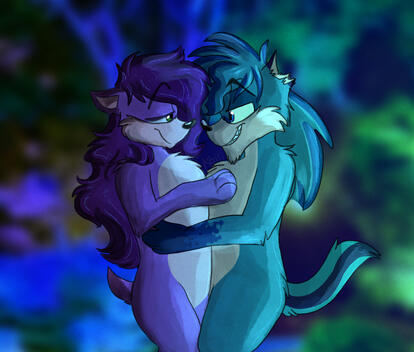 Jules (© @/mossmatched) and Aleena (Shaded / Simple Background)