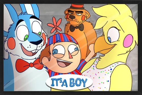 Clyde, Red, T-Chi and B.B. (Colored / Simple Background)