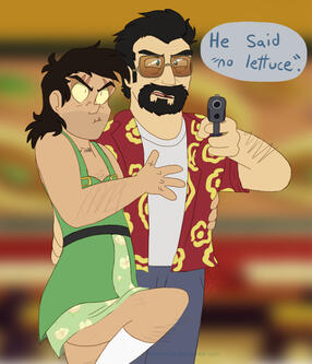 Michael And Trevor (Colored / Simple Background)