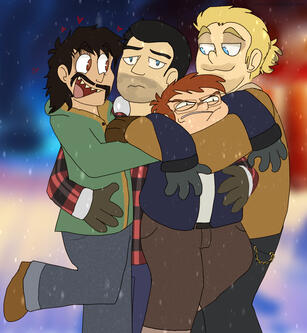 Trevor, Michael, Lester and Brad (Colored / Simple Background)